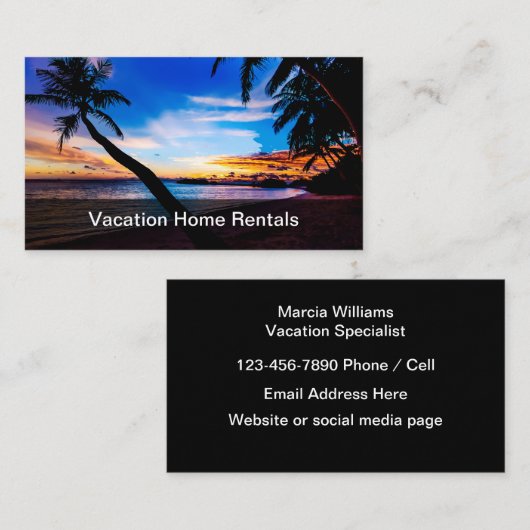 ビーチテーマバケーションスペシャリスト 名刺 (正面/裏面)