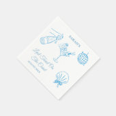 ビーチテーマバチェロレッテウィークエンドパーティーナプキンス スタンダードカクテルナプキン (角)