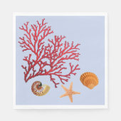 ビーチテーマパーティー紙ナプキン スタンダードランチョンナプキン (正面)