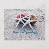 ビーチテーマポストカード付きヒトデとオーナメント ポストカード (正面)