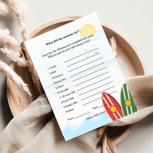 ビーチテーマママは何と言った赤ちゃんシャワーのゲーム (クリエイターアップロード済み)