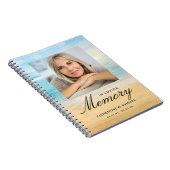 ビーチテーマメモリアル葬儀フォトゲスト ノートブック (右側)