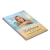 ビーチテーマメモリアル葬儀フォトゲスト ノートブック (右側)