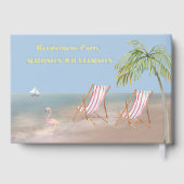 ビーチテーマリタイア実在パーティーゴールドフォイル ゲストブック (裏面)