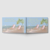 ビーチテーマリタイア実在パーティーゴールドフォイル ゲストブック (全面)