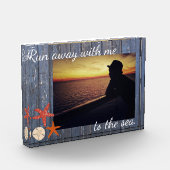 ビーチテーマ写真テンプレート フォトブロック (左)