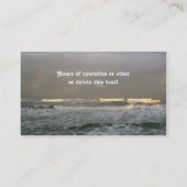 ビーチテーマ名刺 コーリングカード (裏面)