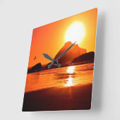 ビーチテーマ壁時計 スクエア壁時計 (傾斜)