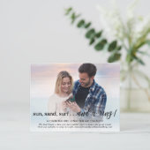 ビーチテーマ婚約発表写真はがき 案内ポストカード (スタンド正面)