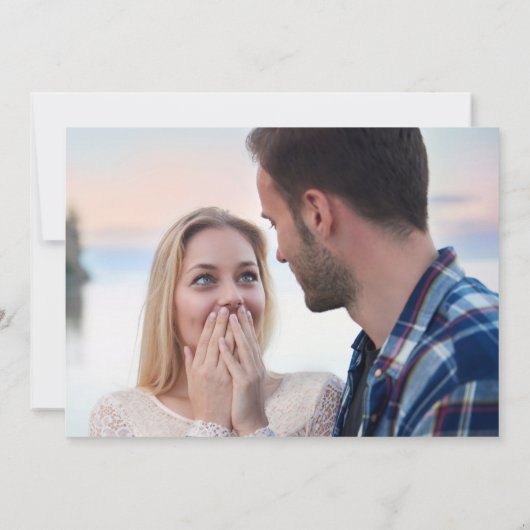 ビーチテーマ婚約発表写真 案内状 (裏面)