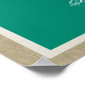 ビーチテーマ座席表(色の変更が可能) ポスター (角)