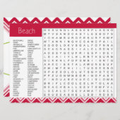 ビーチテーマ恋しく思ズYouゲームカード 案内状 (正面/裏面)