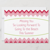 ビーチテーマ恋しく思ズYouゲームカード 案内状 (裏面)