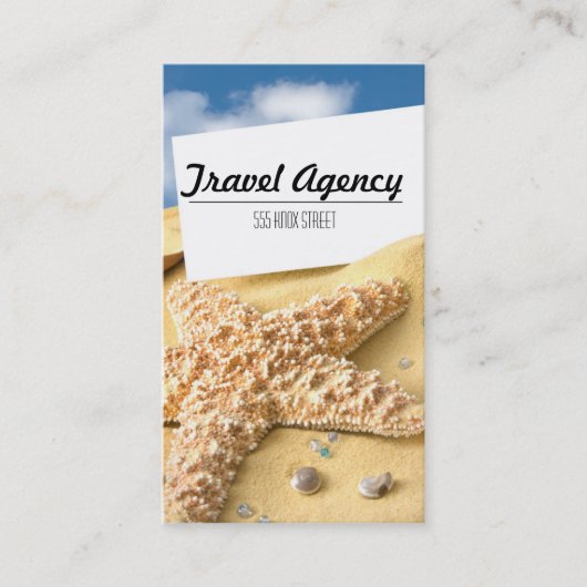 ビーチテーマ旅行業者名刺 名刺 (正面)