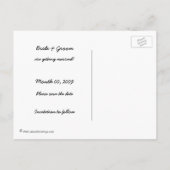 ビーチテーマ日付を保存フォトポストカード 案内ポストカード (裏面)