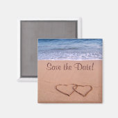 ビーチテーマ日付を保存！ マグネット (正面/裏面)