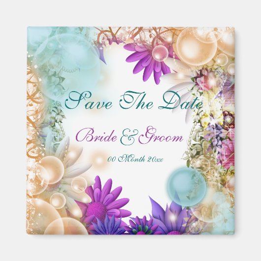 ビーチテーマ熱帯エレガントパーティー マグネット (正面)