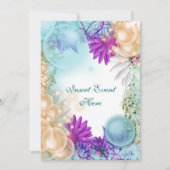 ビーチテーマ熱帯エレガントパーティー 招待状 (正面)