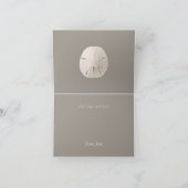 ビーチテーマ結婚の写真ありがとうノートカード サンキューカード (内部)