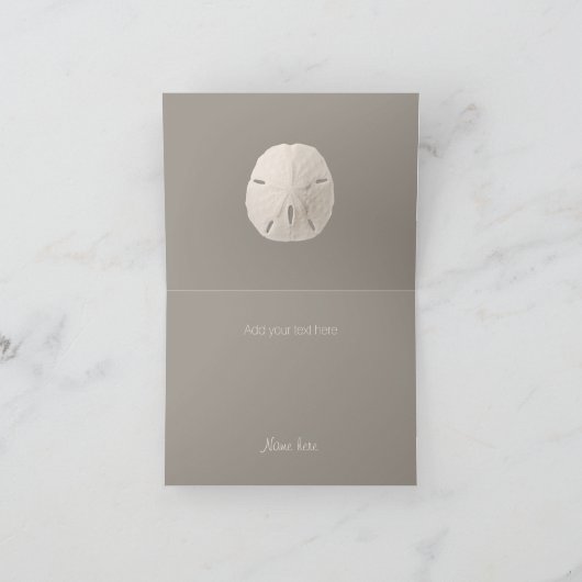 ビーチテーマ結婚の写真ありがとうノートカード サンキューカード (内部)