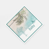 ビーチテーマ結婚の紙ナプキンス スタンダードランチョンナプキン (角)