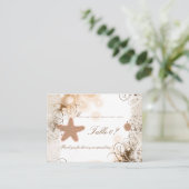 ビーチテーマ結婚の~テーブル番号カード プレイスカード (スタンド正面)