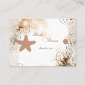 ビーチテーマ結婚の~テーブル番号カード プレイスカード (裏面)