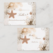 ビーチテーマ結婚の~テーブル番号カード プレイスカード (正面/裏面)