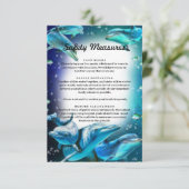 ビーチテーマ結婚イルカの安全対策 エンクロージャーカード (スタンド正面)