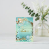 ビーチテーマ結婚ズ – エレガントパーティー プレイスカード (スタンド正面)