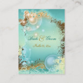 ビーチテーマ結婚ズ – エレガントパーティー プレイスカード (裏面)