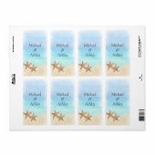 ビーチテーマ結婚式の引き出物ラベル ラベル (フルシート)