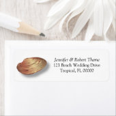 ビーチテーマ結婚式の招待エンベロープ自己接着剤 ラベル (インサイチュ)