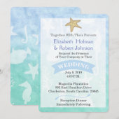 ビーチテーマ結婚式招待状 招待状 (正面/裏面)