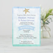 ビーチテーマ結婚式招待状 招待状 (スタンド正面)