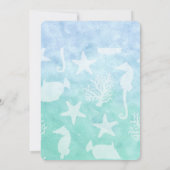 ビーチテーマ結婚式招待状 招待状 (裏面)