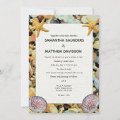 ビーチテーマ結婚式招待状 招待状 (正面)