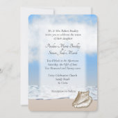 ビーチテーマ結婚式招待状 招待状 (正面)