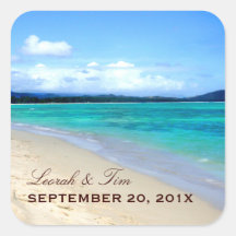 ビーチテーマ結婚式用シール