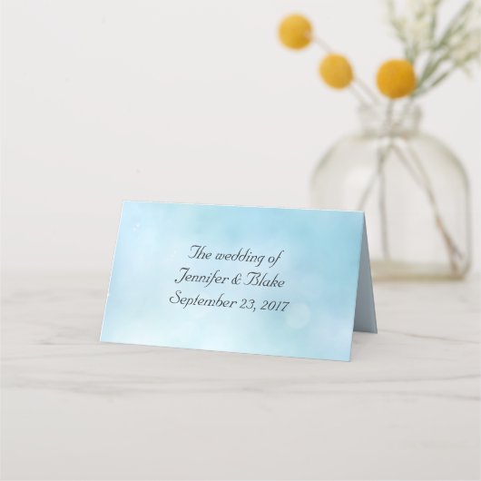 ビーチテーマ結婚折り畳み座席表 プレイスカード (裏面)