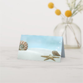 ビーチテーマ結婚折り畳み座席表 プレイスカード