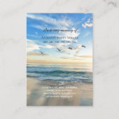 ビーチテーマ記念写真カード 名刺 (正面)
