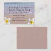 ビーチテーマ赤ちゃんシャワー書籍の要求をもたらす エンクロージャーカード (正面/裏面)
