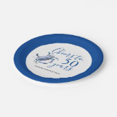 ビーチテーマ50thバースデーパーティードコール ペーパープレート (アングル)