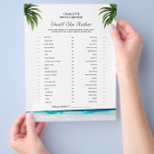 ビーチテーマ 彼女ならどっち? ウェディングシャワーゲーム チラシ (手)