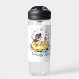 ビーチデイカートゥーン文字オン膨脹可能リングや輪 ウォーターボトル