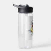 ビーチデイカートゥーン文字オン膨脹可能リングや輪 ウォーターボトル (右面)