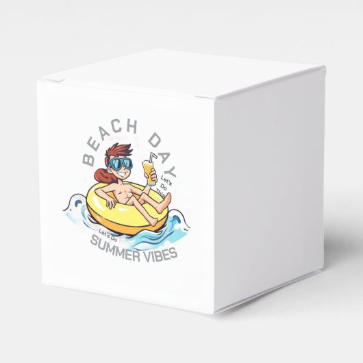 ビーチデイカートゥーン文字オン膨脹可能リングや輪 フェイバーボックス (正面サイド)