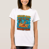 ビーチデイサマービベスイラストレーション Tシャツ (正面)