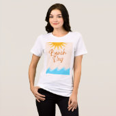 ビーチデイTシャツ | 太陽と波のサマーテー トライブレンドTシャツ (正面全面)